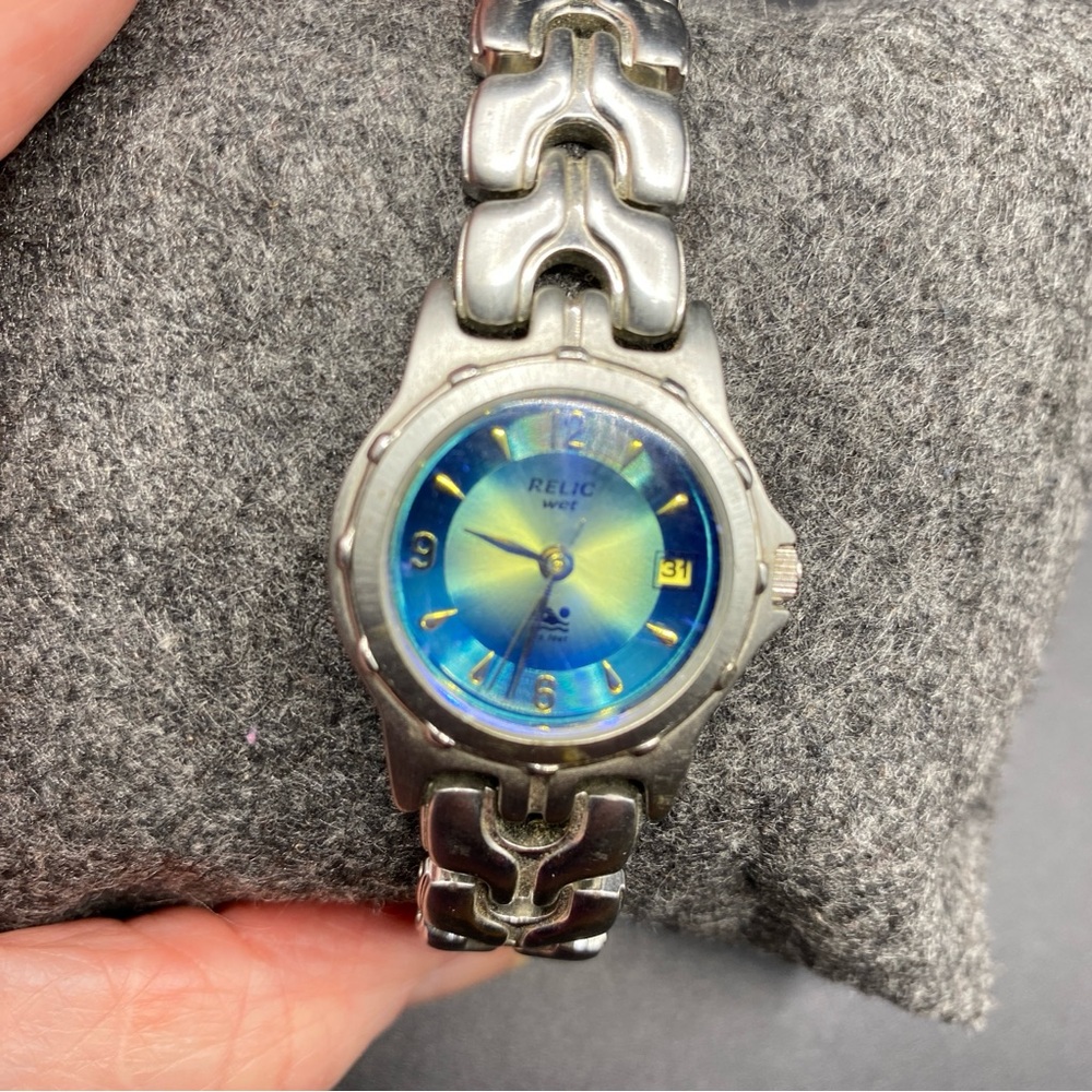 RELIC Wet Blue Water Resistant Calendar Womens Wrist Watch